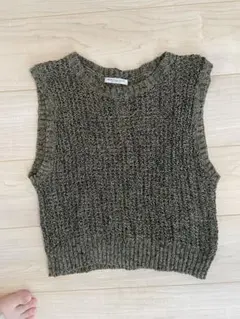 BEAUTY&YOUTH オリーブグリーン ニットベスト