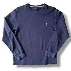 古着 ポロラルフローレン サーマルロンT ワッフル 長袖Tシャツ ネイビー Mのサムネイル