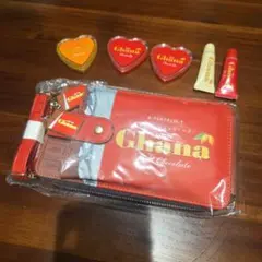 ゆ*く様 LOTTE　ガーナチョコレート　チャーム付きスマホショルダー　グロス