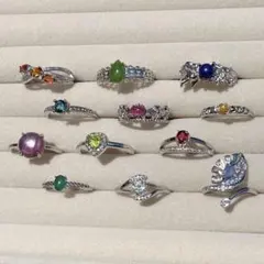 彩り天然石リング♡パワーストーン♡指輪激安まとめ売り①♡12pcsセット