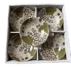 花模様　丸皿 5枚セット　和食器