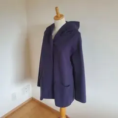 美品　DAMA　接結ダンボールジャージーフーデッドコート　日本製