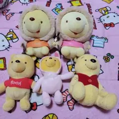 プーさん ぬいぐるみ 5体セット　まとめ売り
