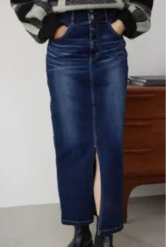 AZUL BY MOUSSY DENIM ハイウエストスカート アズール