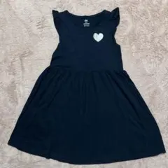 H&M ノースリーブワンピース ハート ラメ 122/128