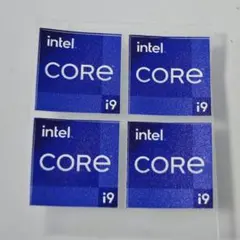 4個 Intel Core i9 装飾ステッカー 約1.7cm角 耐摩耗タイプのサムネイル