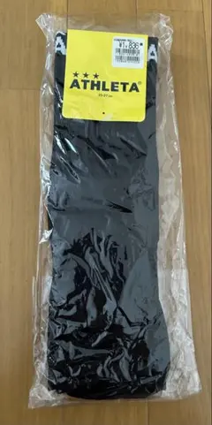 【未使用・タグ付】ATHLETA サッカー ソックス 25-27cm 黒 1足のサムネイル