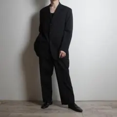 CHAPS ストライプ柄セットアップスーツ モード ブラック/VW172