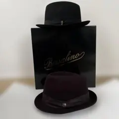 Borsalino ボルサリーノ58 ティアドロップ 中折れ帽 ブラック ハット