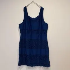 新品cher フルーツケイク 深緑ワンピース フリル シェル チュニック 