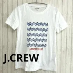 J.CREW ジェイクルー　ウェーブグラフィック　Tシャツ　半袖　白　XSのサムネイル