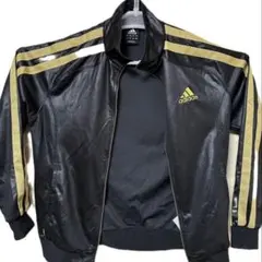adidas アディダス ジャージ トラックジャケット 黒 金 Lサイズ