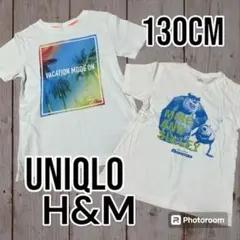 ユニクロUNIQLOH&M半袖Tシャツ2枚セット130cm