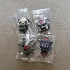 ポケモン　ぺたんこマスコット　ブラック　4個セット