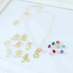 イニシャルも14kgf♡誕生石ネックレス