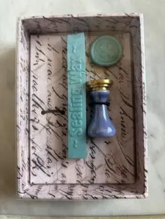 シーリングワックスセット 青色スタンプ