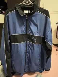 PUMA ナイロンジャケット L 青/黒