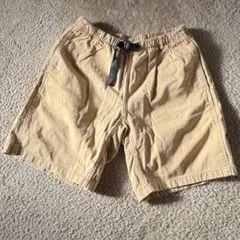 グラミチ コットンショーツ ベージュ L USAロゴ