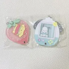 サンリオ カスタムアクリルチャーム イチゴ ゲーム機 ポムポムプリン ポチャッコ