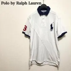 ポロバイラルフローレン 半袖ポロシャツ ビッグポニー オフホワイト XL 古着