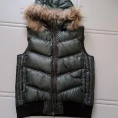 MARK STORE　ダウンベスト メンズ　ダークグリーン　カーキ