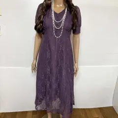 春♡大人気♡花柄レースロングワンピース　マキシワンピース