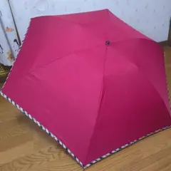 折りたたみ傘 DAKS 雨傘 ボルドー チェック柄