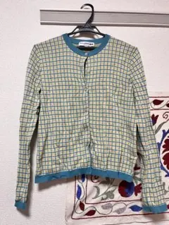 ユニクロUNIQLO イネスコラボ ジャカードクルーネックカーディガン　M