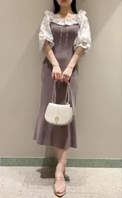 スナイデル シアードッキングニットワンピース SNIDEL