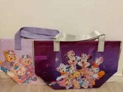 【新品】香港ディズニー　20周年　ショッピングバッグ　ミッキー　ダフフレ S2点