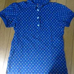ユニクロ　ドット柄　ポロシャツ