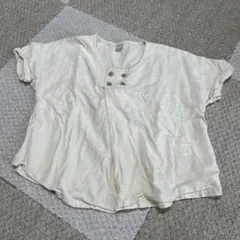 クリーム色 Tシャツ 綿100% 120のサムネイル