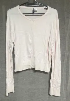 DIVIDED H&M クルーネックカーディガン ピンク size L