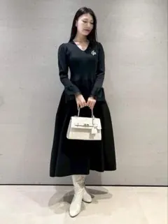 CELFORD 【ウォッシャブル】シアーミックスホールガーメントワンピース