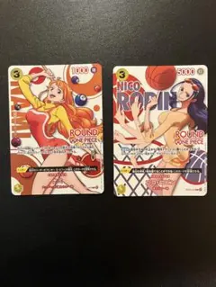 ワンピースカード ラウンドワン限定 プロモ ナミ ニコ・ロビン コラボ