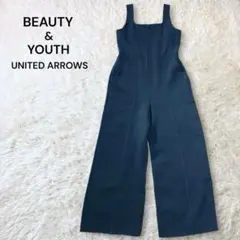 美品 ビューティー&ユース ダブルクロス オールインワン パネル切替 サロペット