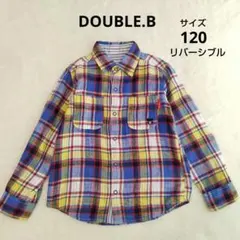 DOUBLE.B ダブルビー　ミキハウス　長袖シャツ　2WAY 120