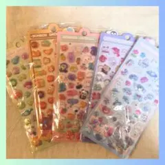 シールセットB　キラキラ　ぷっくり　ぷくぷく　シール 3D 立体 5枚セット