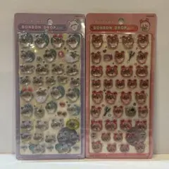 【正規品】ちいかわボンボンドロップシール 2種セットモモンガ　古本屋　カニ