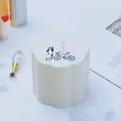 【美品】ジュエリーボックス 4段 回転式 花型 アクセサリーケース 小物入れ