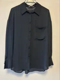 ZARA ブラック 長袖シャツ