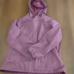 薄紫 フリース裏地 フードジャケット LLサイズ
