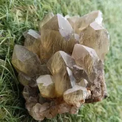 ✨スモーキークォーツ 金針水晶 虹入り 原石 クラスター 636g 一点物