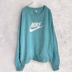 ナイキ　トレーナー　LL　水色　スウェット　ロゴ　クルーネック　裏毛　XL