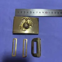 米軍海兵隊 USMC ゴールドバックル ベルト金具セット