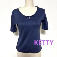 【KETTY 】ネイビー フリル付き半袖トップスのサムネイル