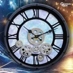 値下げ中！MOVING GEAR CLOCK 掛け時計 直径約265mmのサムネイル