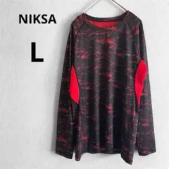 NIKSA メンズ L トレーニングウェア スポーツウェア 長袖 ランニング