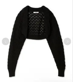 SNIDEL Sustainableクロシェニットボレロカーディガン