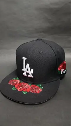 NEWERA59FIFTY LAドジャースローズカスタムキャップブラック1/2